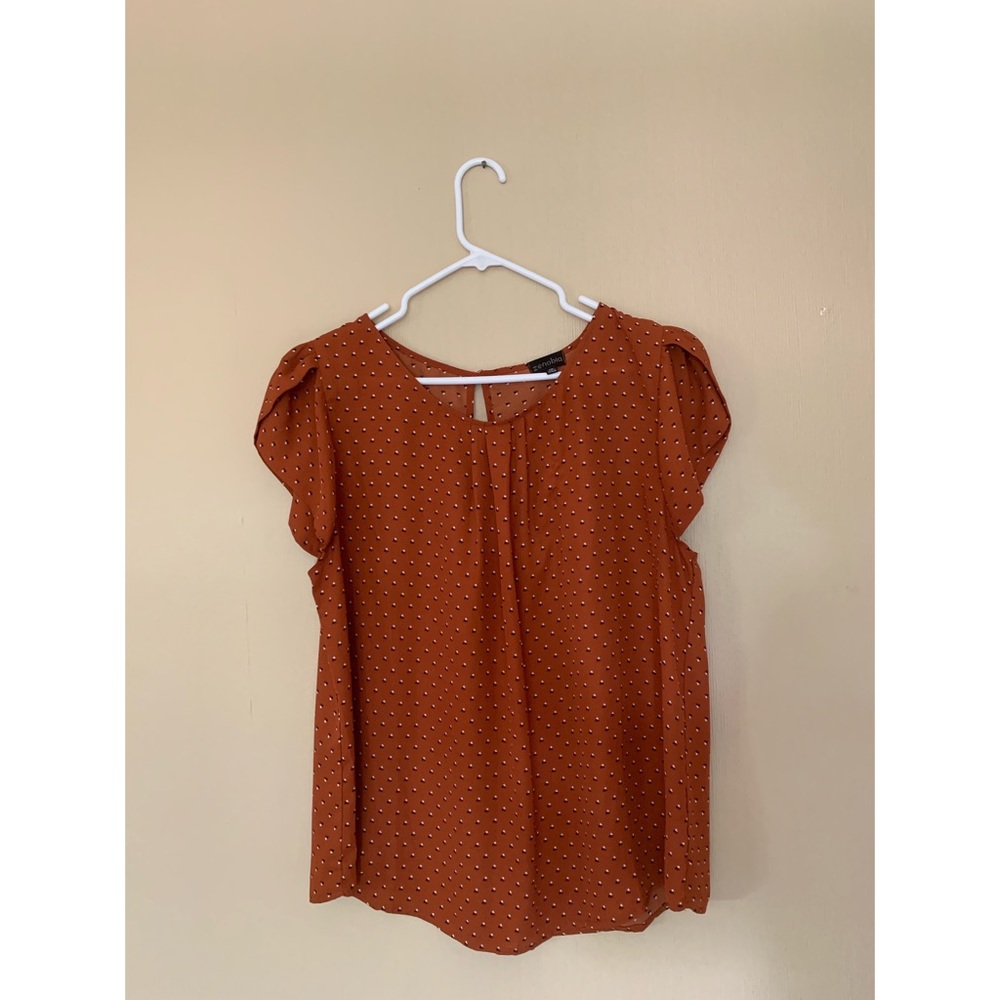 Burnt orange blouse